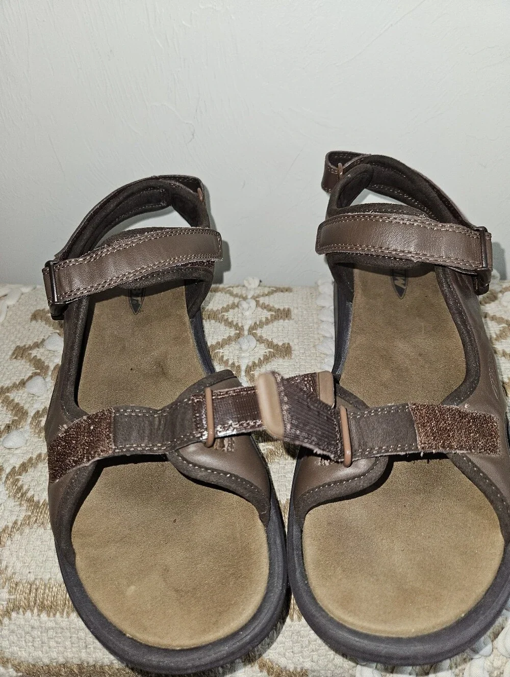MBT Sandals Men 12 - 12.5 Kisumu 3S Brown Adjustable Sport Shoe Outdoor Leather